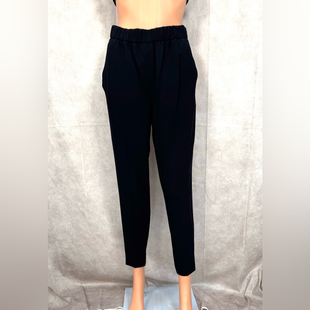 Escada Black High-Waisted Ankle Cropped Pants